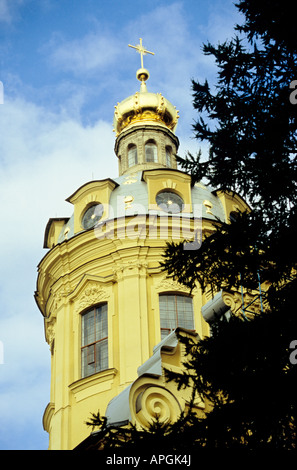 Close up detail de la coupole des saints Pierre et Paul (cathédrale Petropavlovsky sobor), Saint-Pétersbourg, Russie Banque D'Images