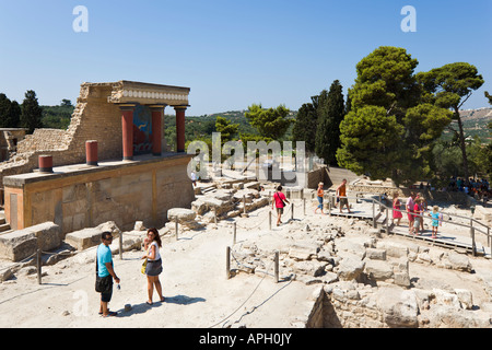 Palais Minoen de Knossos, Héraklion, Crète, Grèce Banque D'Images