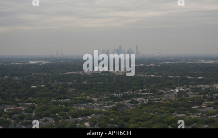 Vue aérienne de Houston avec le centre-ville Texas Novembre 2007 Banque D'Images