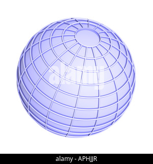 Globe illustration générique sur un fond blanc. Banque D'Images
