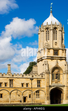 Tom Tower et porte principale, Christ Church, l'Université d'Oxford, England, UK Banque D'Images