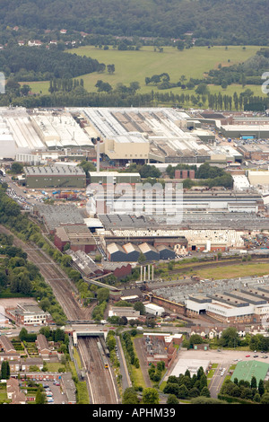 Photo aérienne de l'usine automobile MG Rover Longbridge Birmingham UK Banque D'Images