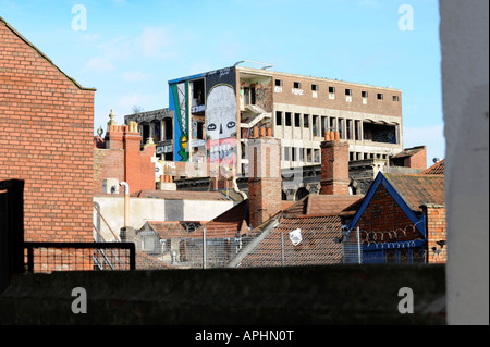 Travailler en GRAFFITI STOKES CROFT BRISTOL Banque D'Images