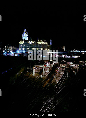 La gare d'Édimbourg en Écosse en 1997 Banque D'Images
