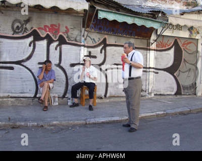 De vieux hommes à Athènes, Grèce Banque D'Images