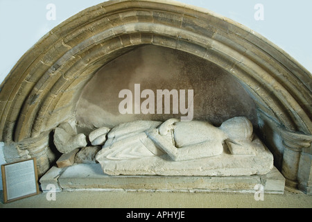 La tombe de Sir John de Verdun Dame Chapelle All Saints Church Brixworth Northamptonshire Angleterre Royaume-Uni Royaume-Uni GB Banque D'Images