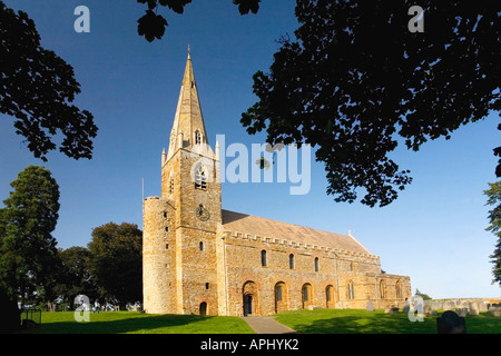 Église saxonne Brixworth près de Northampton Northamptonshire Angleterre Royaume-Uni Royaume-Uni Grande-Bretagne Îles britanniques Europe Banque D'Images