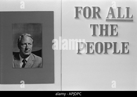 Edward Heath ou Ted Heath, premier ministre conservateur des années 1970. Party Conference Blackpool Lancashire 1973 slogan 'for all the People'. HOMER SYKES Banque D'Images