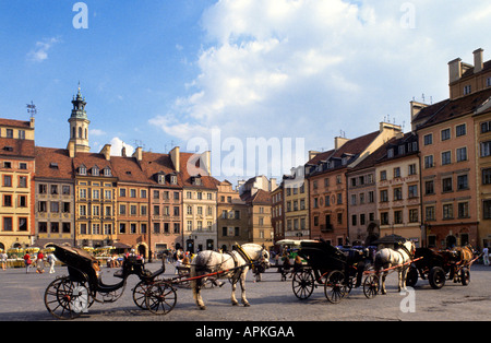 Rynek Starego Miasta Varsovie Pologne ville vieux marché Banque D'Images