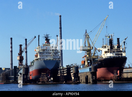 La ville polonaise de Gdansk Pologne Ville Harbour Port Histoire Banque D'Images