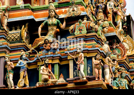 Singapour Little India Kaliamman Temple Serangoon Road Banque D'Images