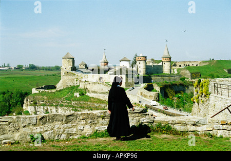 Kamenets Podolskiy, vieille ville, l'Ukraine, Ukraine, château, histoire, antique, nun, troy, pont Banque D'Images