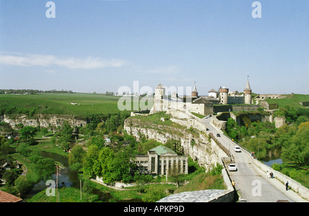 Kamenets Podolskiy, vieille ville, l'Ukraine, Ukraine, château, histoire, antique, Troya, troy, pont, Banque D'Images