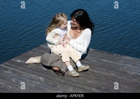 Mère et fille Banque D'Images