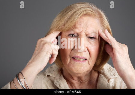 Portrait d'une femme, d'expressions Banque D'Images