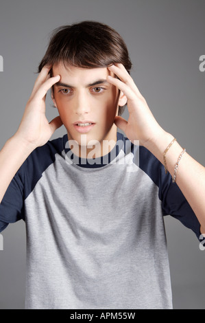 Teenage boy, portrait Banque D'Images