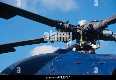 Détail du rotor d'un hélicoptère Banque D'Images