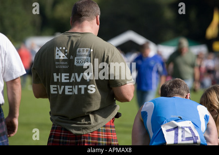 Pitlochry Scottish Highland Games, Ecosse Royaume-Uni - événements lourds Banque D'Images