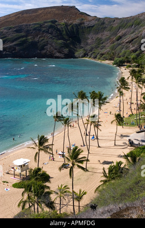 Hanuama Bay Beach Oahu Hawaii USA Banque D'Images