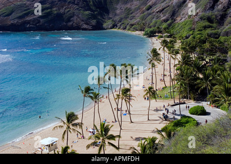 Hanuama Bay Beach Oahu Hawaii USA Banque D'Images