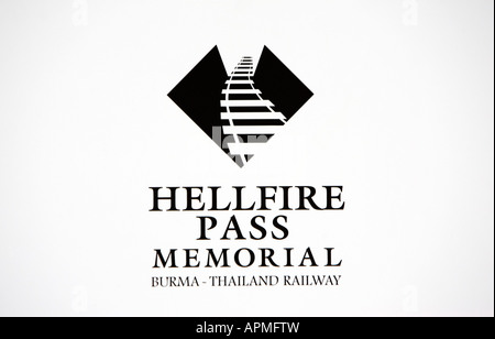 Gouvernement australien Hellfire Pass sentier memorial Thaïlande Banque D'Images