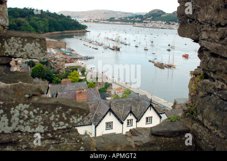 Vue du château de Conway Dans le Nord du Pays de Galles Banque D'Images