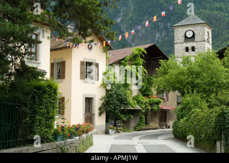 Le joli village de Samoens, France Banque D'Images