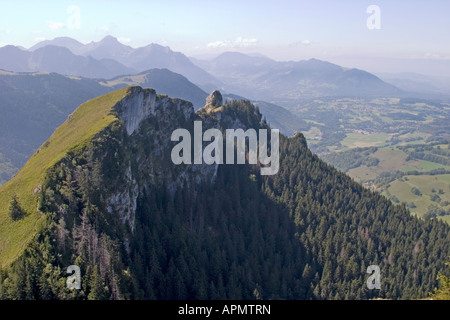 En haut du Pic de Memise près du lac Léman France Septembre 2007 Banque D'Images