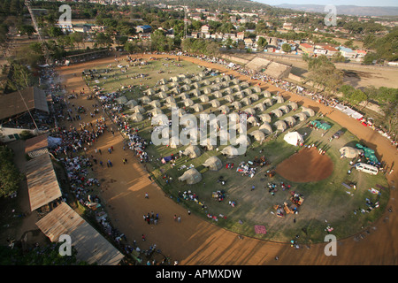 Camp de réfugiés de Shelterbox, Afhara Stadium, Nakuru, Kenya, Afrique de l'Est Banque D'Images