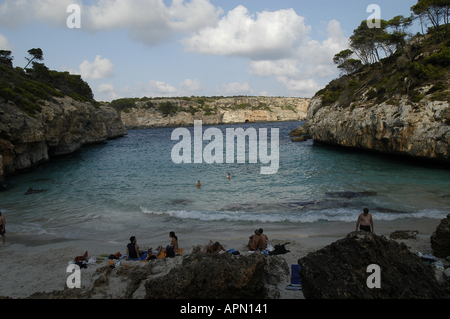 Calo des Moro, Mallorca, Espagne. Banque D'Images