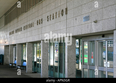 Station de Bus terminal de l'aéroport du centre-ville de Milton Keynes Buckinghamshire Angleterre du Sud-Est Banque D'Images