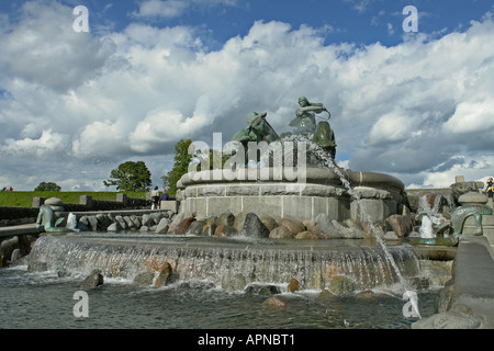 La célèbre Fontaine Gefion près de Kastellet à Copenhague Banque D'Images