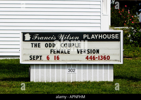 Francis Wilson playhouse chapiteau le drôle de couple version féminine Banque D'Images