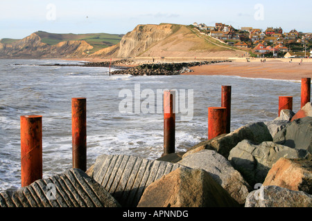 Défense de la mer de la baie de l'Ouest, anciennement connu sous le nom de Veracruz est le port sur la côte jurassique du Dorset, Angleterre. Banque D'Images