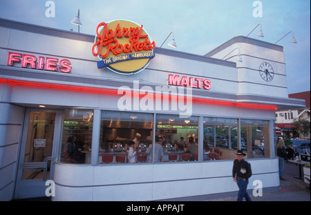 Diner restaurant Johnny Rockets à Melrose Avenue à Hollywood Los Angeles California USA Banque D'Images