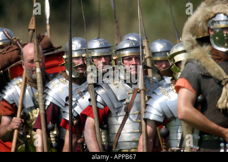 Romains joué par l'Hermine Street Guard Banque D'Images