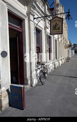 Book Store dans le quartier historique, Oamaru, île du Sud, Nouvelle-Zélande Banque D'Images