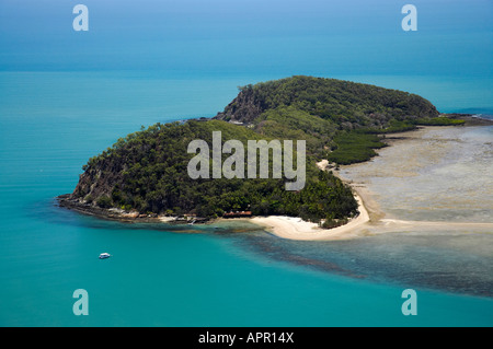 Double Island Palm Cove Cairns North Queensland Australie aerial Banque D'Images