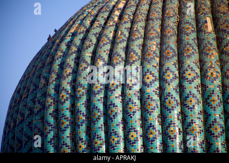 Le dôme de Guri Amir - le mausolée de Tamerlan à Samarkand Banque D'Images