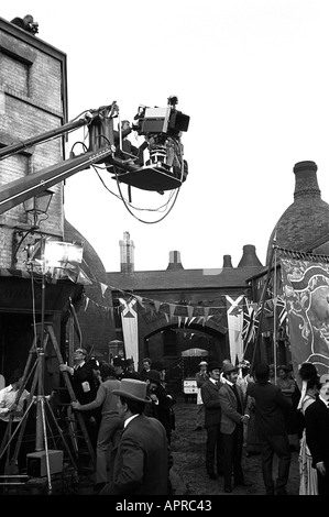 Le tournage Arnold Bennett Clayhanger séries TV sur l'ATV Elstree Studios backlot 1974 Banque D'Images