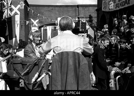 Le tournage Arnold Bennett Clayhanger séries TV sur l'ATV Elstree Studios backlot 1974 Banque D'Images