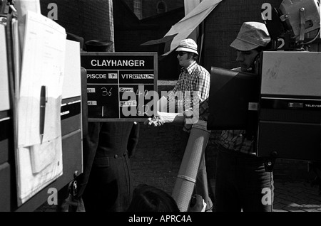 Le tournage Arnold Bennett Clayhanger séries TV sur l'ATV Elstree Studios backlot 1974 Banque D'Images