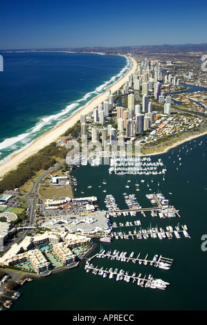 La Gold Coast Broadwater antenne Australie Banque D'Images