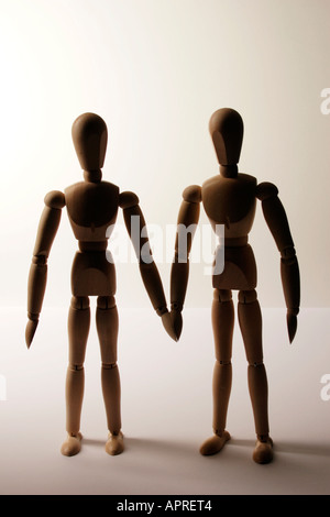 Couple Manakin dans l'obscurité. Banque D'Images