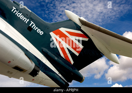 Trident trois avions détail à l'aéroport de Manchester Lancashire Angleterre Royaume-Uni Royaume-Uni Grande-Bretagne Banque D'Images