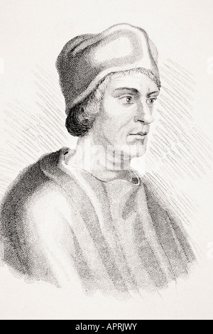 John Colet, 1467 - 1519. Érudit anglais, humaniste de la Renaissance, théologien, doyen de la cathédrale St-Paul et fondateur de l'école St-Paul, Londres. Banque D'Images