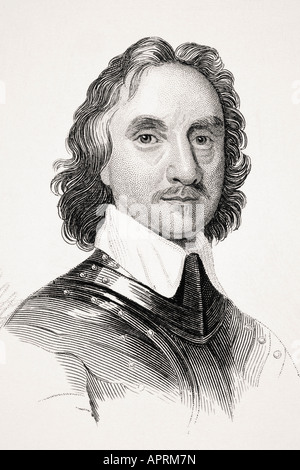 Oliver Cromwell, 1599-1658. Chef militaire, politicien et chef d'État anglais. Banque D'Images