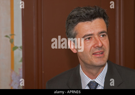 Jean-Marc Lallier-Deutz de la famille Deutz, directeur de la société à Champagne Deutz à Aÿ, vallée de la Marne, Champagne, Marne, Ardennes, France Banque D'Images