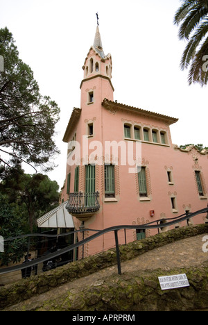 Musée Gaudi dans le Parc Guell Banque D'Images