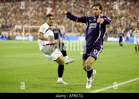Van Nistelrooy et Alves. Banque D'Images